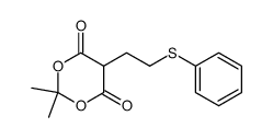 2,2-dimethyl-5-(2-phenylsulfanyl-ethyl)-[1,3]dioxane-4,6-dione结构式