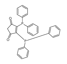 4,5-bis(diphenylphosphanyl)cyclopent-4-ene-1,3-dione结构式