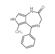 Pyrrolo(3,4-e)(1,4)diazepin-2(1H)-one, 3,7-dihydro-6-methyl-5-phenyl-结构式