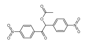 1,2-bis(4-nitrophenyl)-2-oxoethyl acetate Structure