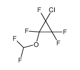 1-chloro-2-(difluoromethoxy)-1,2,3,3-tetrafluorocyclopropane结构式