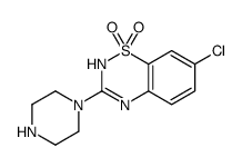 7-chloro-3-piperazin-1-yl-4H-1λ6,2,4-benzothiadiazine 1,1-dioxide Structure