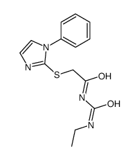 1-Ethyl-3-[[(1-phenyl-1H-imidazol-2-yl)thio]acetyl]urea structure