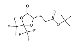 tert-butyl 3-[(5S)-2,2-bis(trifluoromethyl)-4-oxo-1,3-dioxolan-5-yl]propionate结构式