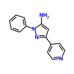 2-Phenyl-3-amino-5-(pyridin-4-yl)pyrazole结构式