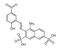 4-Nitrophenol-6-azo-2'-naphthylamin-3',6'-disulfonsaeure结构式