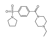 Piperazine, 1-ethyl-4-[4-(1-pyrrolidinylsulfonyl)benzoyl]- (9CI) structure