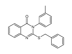 2-benzylsulfanyl-3-(3-methylphenyl)quinazolin-4-one结构式