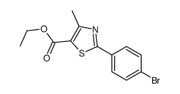 ethyl 2-(4-bromophenyl)-4-methyl-1,3-thiazole-5-carboxylate结构式