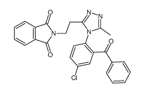 N-{2-[4-(2-benzoyl-4-chloro-phenyl)-5-methyl-4H-[1,2,4]triazol-3-yl]-ethyl}-phthalimide Structure