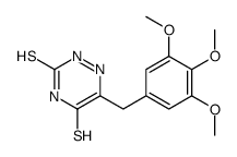 6-[(3,4,5-trimethoxyphenyl)methyl]-2H-1,2,4-triazine-3,5-dithione结构式