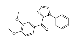 (3,4-dimethoxyphenyl)-(1-phenylimidazol-2-yl)methanone结构式