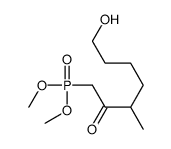 1-dimethoxyphosphoryl-7-hydroxy-3-methylheptan-2-one结构式