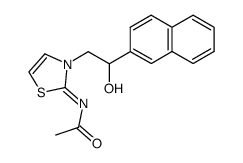 2-(2-acetylimino-thiazol-3-yl)-1-naphthalen-2-yl-ethanol结构式