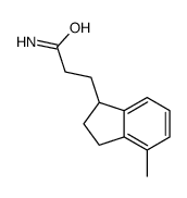 3-(4-methyl-2,3-dihydro-1H-inden-1-yl)propanamide结构式