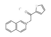 Isoquinolinium,2-[2-oxo-2-(2-thienyl)ethyl]-, iodide (1:1) Structure