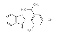 4-(2,3-dihydrobenzothiazol-2-yl)-3-methyl-5-propan-2-yl-phenol结构式