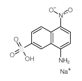 2-Naphthalenesulfonicacid, 8-amino-5-nitro-, sodium salt (1:1)结构式