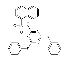 N-[4,6-bis(phenylsulfanyl)-1,3,5-triazin-2-yl]naphthalene-1-sulfonamide Structure