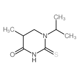 5-methyl-1-propan-2-yl-2-sulfanylidene-1,3-diazinan-4-one structure