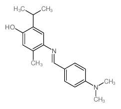 Phenol,4-[[[4-(dimethylamino)phenyl]methylene]amino]-5-methyl-2-(1-methylethyl)-结构式