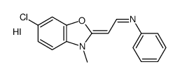 N-[2-(6-chloro-3-methyl-1,3-benzoxazol-3-ium-2-yl)ethenyl]aniline,iodide结构式