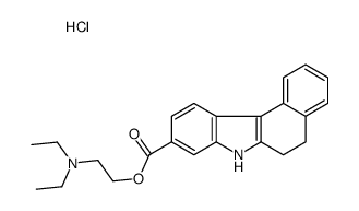 2-(diethylamino)ethyl 6,7-dihydro-5H-benzo[g]carbazole-9-carboxylate,hydrochloride结构式
