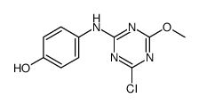 4-[(4-chloro-6-methoxy-1,3,5-triazin-2-yl)amino]phenol Structure