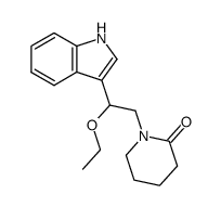 1-[2-ethoxy-2-(1H-indol-3-yl)ethyl]-2-piperidinone结构式