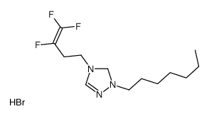 1-heptyl-4-(3,4,4-trifluorobut-3-enyl)-1,5-dihydro-1,2,4-triazol-1-ium,bromide Structure