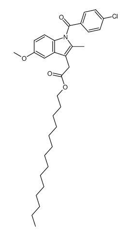 [1-(4-Chloro-benzoyl)-5-methoxy-2-methyl-1H-indol-3-yl]-acetic acid tetradecyl ester Structure