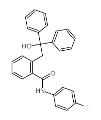 N-(4-chlorophenyl)-2-(2-hydroxy-2,2-diphenyl-ethyl)benzamide结构式