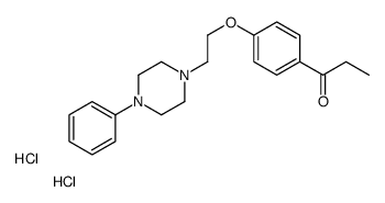 1-[4-[2-(4-phenylpiperazin-1-yl)ethoxy]phenyl]propan-1-one,dihydrochloride Structure