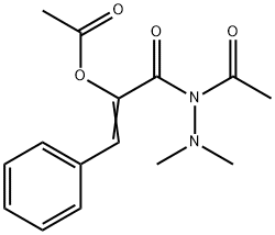 2-(Acetyloxy)-3-phenylpropenoic acid 1-acetyl-2,2-dimethyl hydrazide结构式