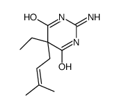 5-Ethyl-2,3-dihydro-2-imino-5-(3-methyl-2-butenyl)-4,6(1H,5H)-pyrimidinedione结构式