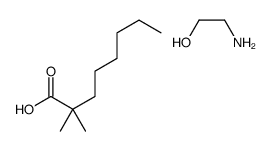 2,2-dimethyloctanoic acid, compound with 2-aminoethanol (1:1) Structure