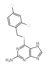 9H-Purin-2-amine,6-[[(2,4-dichlorophenyl)methyl]thio]- Structure