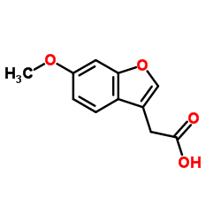 2-(6-甲氧基-1-苯并呋喃-3-基)乙酸结构式