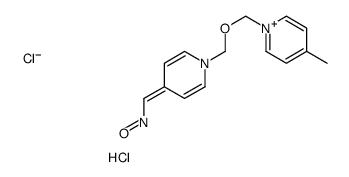 [1-[(4-methylpyridin-1-ium-1-yl)methoxymethyl]pyridin-4-ylidene]methyl-oxoazanium,dichloride Structure