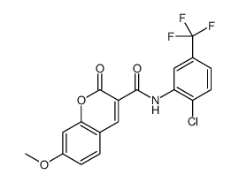 N-[2-chloro-5-(trifluoromethyl)phenyl]-7-methoxy-2-oxochromene-3-carboxamide Structure