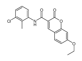 N-(3-chloro-2-methylphenyl)-7-ethoxy-2-oxochromene-3-carboxamide Structure