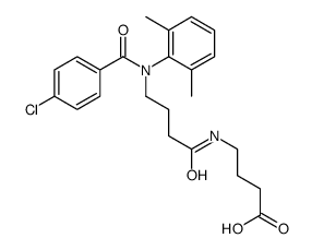 4-[4-(N-(4-chlorobenzoyl)-2,6-dimethylanilino)butanoylamino]butanoic acid结构式