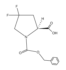 (S)-1-((Benzyloxy)carbonyl)-4,4-difluoropyrrolidine-2-carboxylic acid Structure