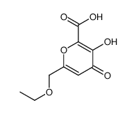 4H-Pyran-2-carboxylic acid, 6-(ethoxymethyl)-3-hydroxy-4-oxo- (9CI) structure