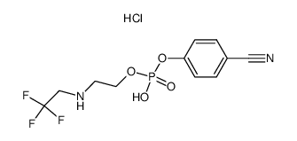 4-cyanophenyl (2-((2,2,2-trifluoroethyl)amino)ethyl) hydrogen phosphate hydrochloride Structure