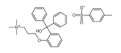 3-[2-[hydroxy(diphenyl)methyl]phenoxy]propyl-trimethylazanium,4-methylbenzenesulfonate Structure