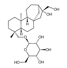 (16,17-Dihydroxykauran-18-yl)β-D-glucopyranoside Structure