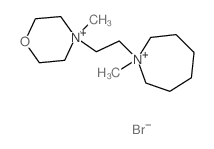 1H-Azepinium,hexahydro-1-methyl-1-[2-(4-methylmorpholinium-4-yl)ethyl]-, bromide (1:2)结构式