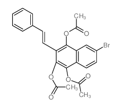 [1,4-diacetyloxy-6-bromo-3-(2-phenylethenyl)naphthalen-2-yl] acetate结构式