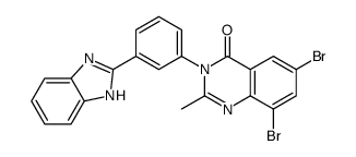 3-[3-(1H-benzimidazol-2-yl)phenyl]-6,8-dibromo-2-methylquinazolin-4-one Structure